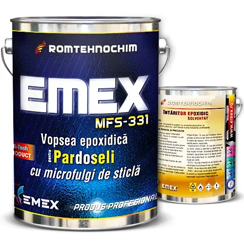 Vopsea epoxidica microfulgi cu rezistenta chimica